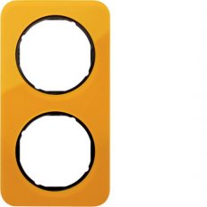 Rámeček, 2-násobný, R.1, oranžová transparentní/černá lesk BERKER 10122334