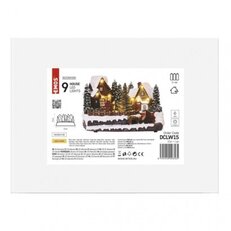 LED vánoční vesnička, 15 cm, 3x AA, vnitřní, teplá bílá EMOS DCLW15