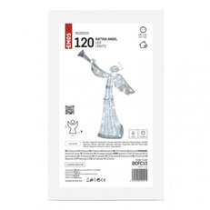 LED vánoční anděl ratanový, 130 cm, vnitřní, studená bílá