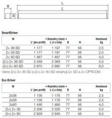 Atomic LED vestavná montáž, 78W 4000K