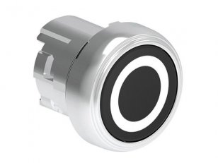 Lovato LPSB1102 Tlačítko s návratem kovové se symboly d22mm lícující 0 / černé