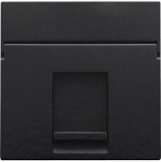 Středový kryt datazásuvky 1xRJ-BAKELITE PIANO BLACK NIKO 200-65100