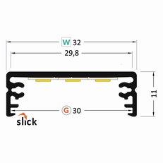 AL profil FKU15 G/W pro LED, bez plexi, 2m, surový FK TECHNICS 4731610