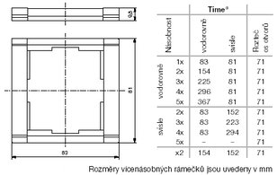 Dvojrámeček ABB TIME vodorovný bílá/ledová bílá 3901F-A00120 01