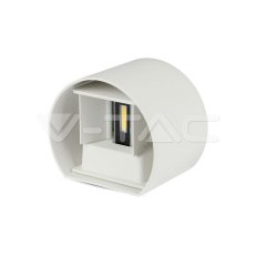 6W Wall Lamp White Body Round IP65 Natur
