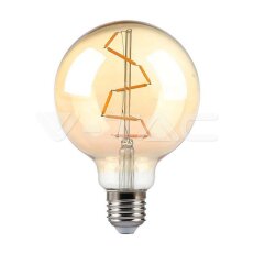 LED Bulb 4W Filament E27 G95 Amber 2200K Warm White, VT-2024 V-TAC SKU217146