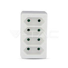 4 Outlet Adapter 2.5A  White Label + Pol