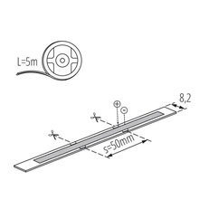 LED pásek LCOB 10W/M 24 IP65-NW COB, KANLUX 33369