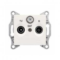 Sedna Zásuvka TV-R-SAT průběžná 8 dB, Cream SCHNEIDER SDN3501223