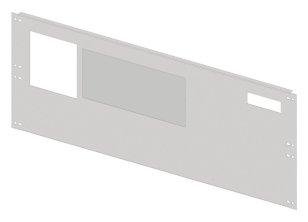 Přední panel s výřezy a PVC krytem, šířk