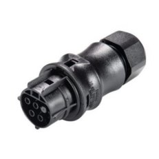 zásuvka na kabel gesis RST, 4-pól, průchodka 10-14mm, lisovací kontakty, černá