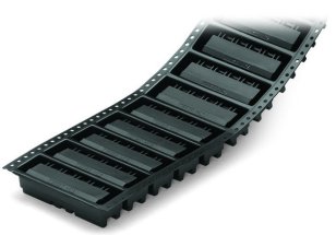 Konektor s pájecími piny THR, pájecí kontakt 1,2x1,2 mm, úhlové, černá 7pól.