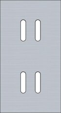 2násobný čelní panel, svislý, NIKO Rocker alu GREY BRUSHED 155-56852