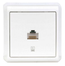 Nástěnná zásuvka 1x RJ45 kategorie 5e, IP20, bílá SCHRACK EV314003--