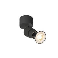 SLV PURI 2.0 Basic, nástěnné a stropní svítidlo, kulaté, 1x max. 6W GU10, černé