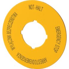 M22-XBK15 Označ. štítek nouzového vypnut