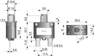 SM 8060 Tepelný jistič 250V/6A