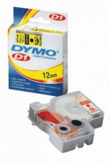 S0720580 45018 DYMO páska D1 plastová 12mm, černý tisk / žlutý podklad, návin 7m