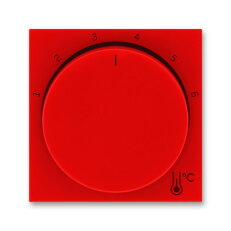 Kryt termostatu s otočným ovládáním, červená/kouřová černá ABB 3292H-A00300 65