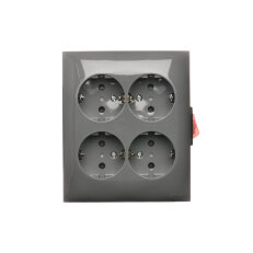 Zásuvka silová 4 násobná typ F (přístroj