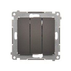 Trojitý spínač řazení 3x 1 10AX, 250V~ hnědá matná metalizované DW31.01/46