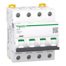 Modulární jistič, Acti9 iC60H, 4P, 10A, B křivka, 10000A SCHNEIDER A9F88410