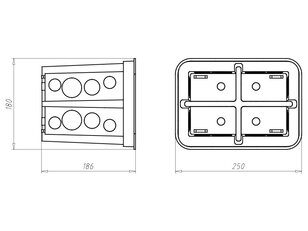 Spojovací box 250x180x185 mm, do betonu KAISER 9916.21