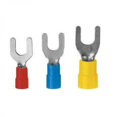 Kabelová vidlička lisovací, izolovaná-žlutá, průřez vodiče 4-6mm2. M5