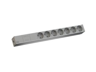 Bachman 333.406 19'' 1U 7xCEE7/3 1xfilter power 2,0m CEE7/7