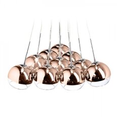 ASTRAL závěsná měděné sklo/čiré sklo 230V/12V G4 10x20W RENDL R11706