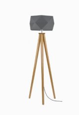 FINJA stoj.lampa dřevo/dub,látka v.173cm