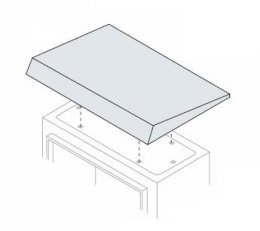 Stříška 800x300mm (šxh) SR RAL7035 ABB TT8030K