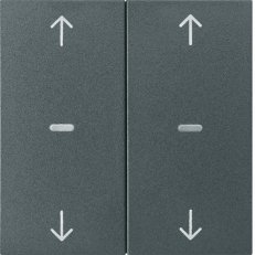 Kryt s potiskem šipek pro tl. modul 2-nás., KNX S.1/B.x, antracit mat 80961385