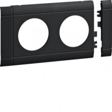 Přístrojový rámeček dvojzásuvky 80mm, černá TEHALIT GB080209011