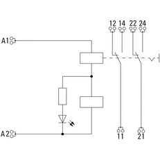 Reléový modul DRIKITP230VAC 2CO LD/PB WEIDMÜLLER 2576150000