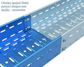 Perforavaný žlab s integrovanou spojkou EKZS 125/100 2m TOP SERVIS 1100521