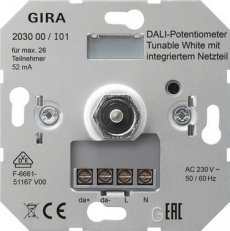 Potenciometr DALI  Tunable WH síť.zdroj vložka GIRA 203000