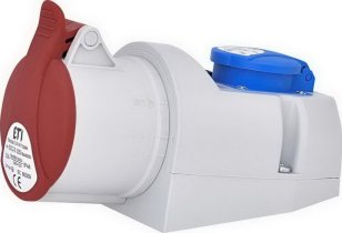 ETI Průmyslová zásuvka na stěnu 3F (+ 1-f Schuko 16A) IP44 32A 400V 3p+N+PE