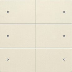 Středový kryt 6xbezpot.tlačítko 24V+LED-CREAM NIKO 100-60150