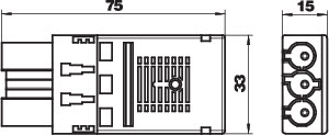 OBO ST-F GST18i3p W Zástrčkový díl 3 pólový, pružinové sil. připojení, bílá