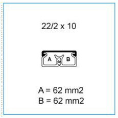 TMC 22/2X10 W 00681 Minikanál s čelním víkem 22/2x10 - bílá