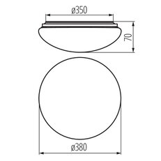 Přisazené svítidlo s čidlem CORSO LED V2 24-NW-SE(starý kód 31101), KANLUX 31225