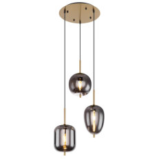 Závěsné svítidlo BLACKY I mosaz 3xE14, max. 40W 230V GLOBO 15345-3MM