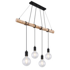 Závěsné svítidlo AUSTON černá 4xE27, max. 60W 230V GLOBO 15439-4