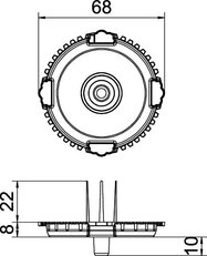 OBO ZU 60-SD Signální víko pro krabice pod omítku O60mm Polyetylén PE