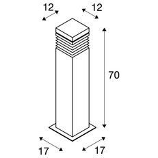 ARROCK GRANITE 70 stojanova sul a pepr 230V E27 zarovka 15W IP44 SLV 231411