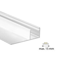 Hliníkový profil pro sádrokartony AW 47x15 mm mléčný difuz 2 m
