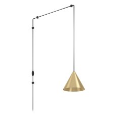 Závěsné svítidlo NARICES E27 kartáčovaná mosaz/černá 1X40W EGLO 900975
