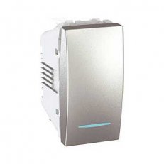 Unica Tlačítko orient.kontrolka ř.1/0So 1 modul Aluminium SCHNEIDER MGU3.106.30N