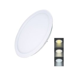 LED mini panel CCT podhledový 18W 1530lm 3000K 4000K 6000K kulatý SOLIGHT WD142